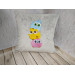 Pillowcase with chickens, for children.