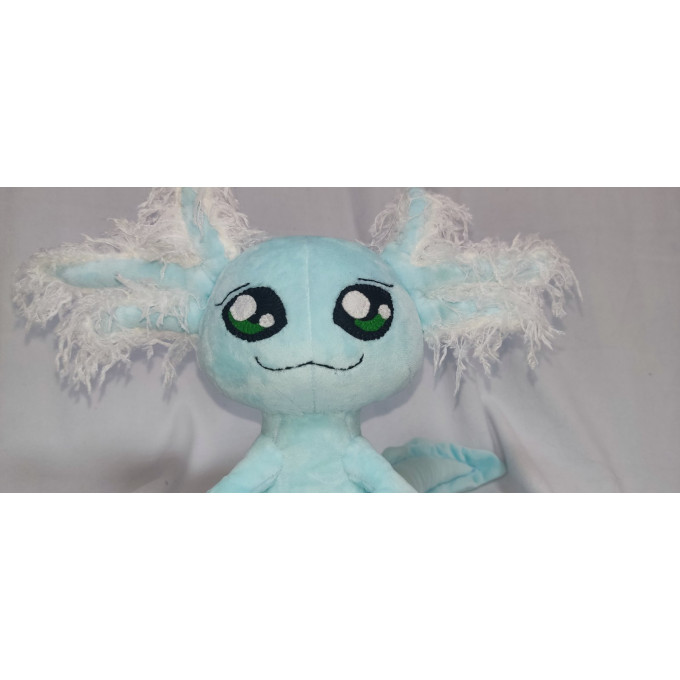 Plush axolotl, amphibian. Handmade soft toy. Buy axolotl softie, personalized plush.