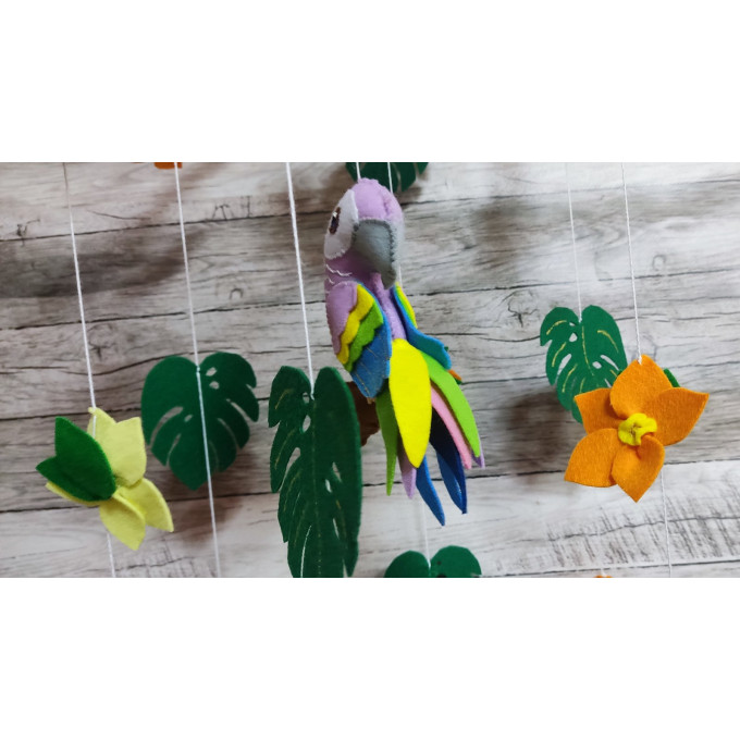 Baby mobile, tropical mobile. Kids room decor. Nursery decor.