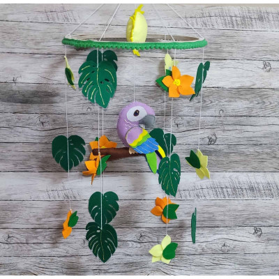 Baby mobile, tropical mobile. Kids room decor. Nursery decor.